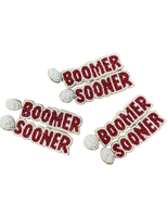 Boomer Sooner Beaded Earrings