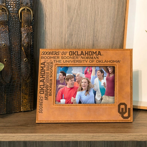 Oklahoma Sooners Laser Engraved Picture Frame
