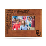 Oklahoma Sooners Laser Engraved Picture Frame