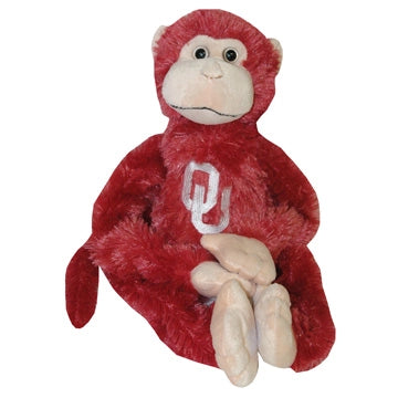 Oklahoma Sooners Plush Monkey Moveable Legs Crimson