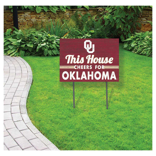 18x24 Lawn SN House Oklahoma Sooners