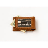 OU Engraved Front Pocket Wallet, Brown