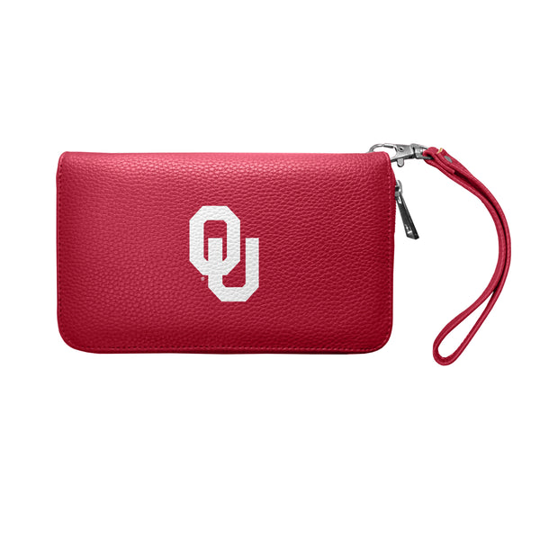 NCAA Oklahoma Sooners Zip Organizer Wallet Pebble - Dark Red