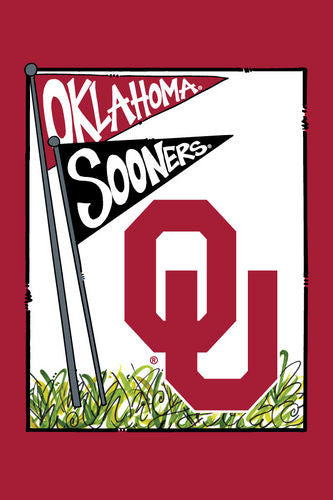 Oklahoma Sooners Pennant Garden Flag